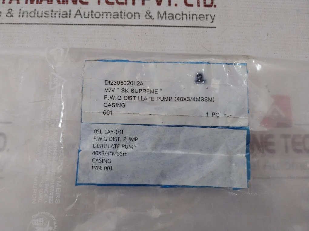 40X3/4" F.W.G. Distillate Pump (Fresh Water Generator) Casing Di230502012A - Image 10