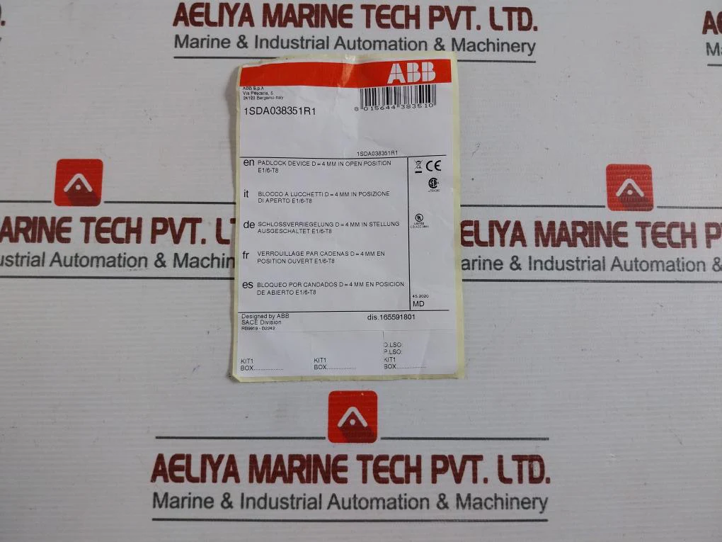 Abb 1Sda038351R1 Padlock Device In Open Position - Image 10