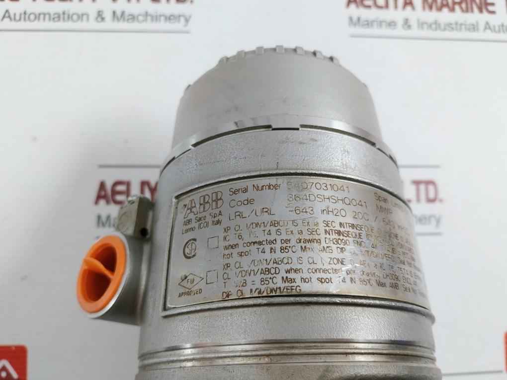 Abb 364Dshshq041 Pressure Transmitter Mwp 2900Psi 10.5-42Vdc 0Abk100708 - Image 12