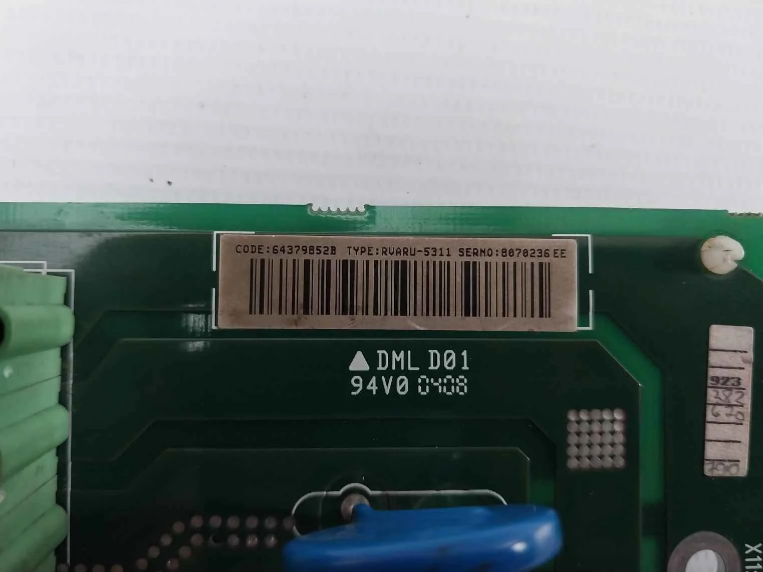 Abb 64379852B Drive Control Board Rvaru-5311 94V0 - Image 6
