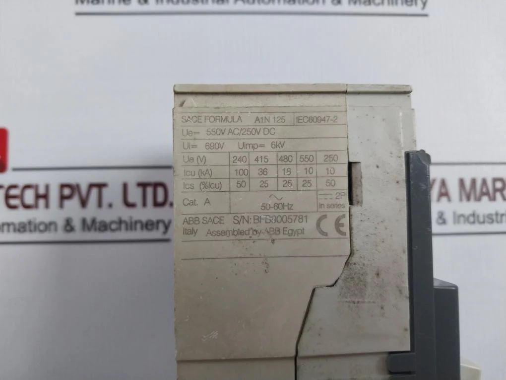 Abb A1N 125 Circuit Breaker 550Vac/250Vdc 690V 6Kv 125A L4334-v08 A - Image 5