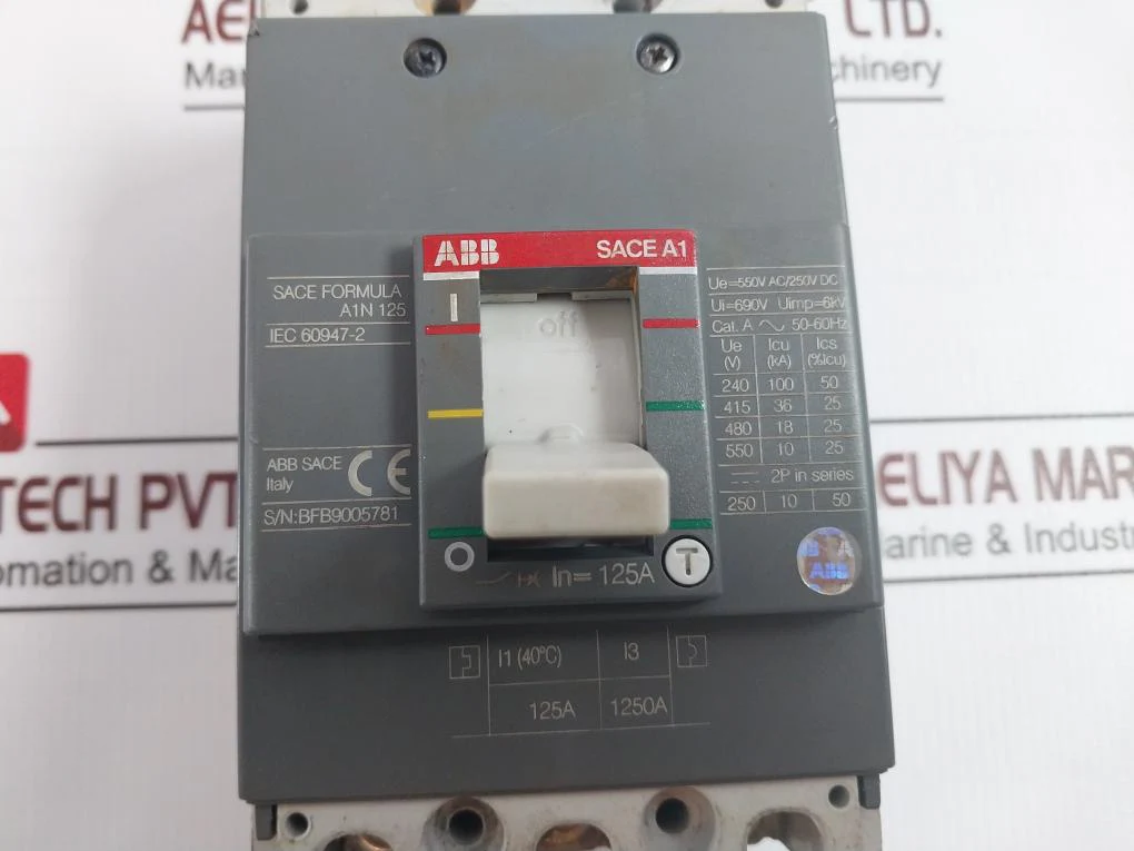 Abb A1N 125 Circuit Breaker 550Vac/250Vdc 690V 6Kv 125A L4334-v08 A - Image 7