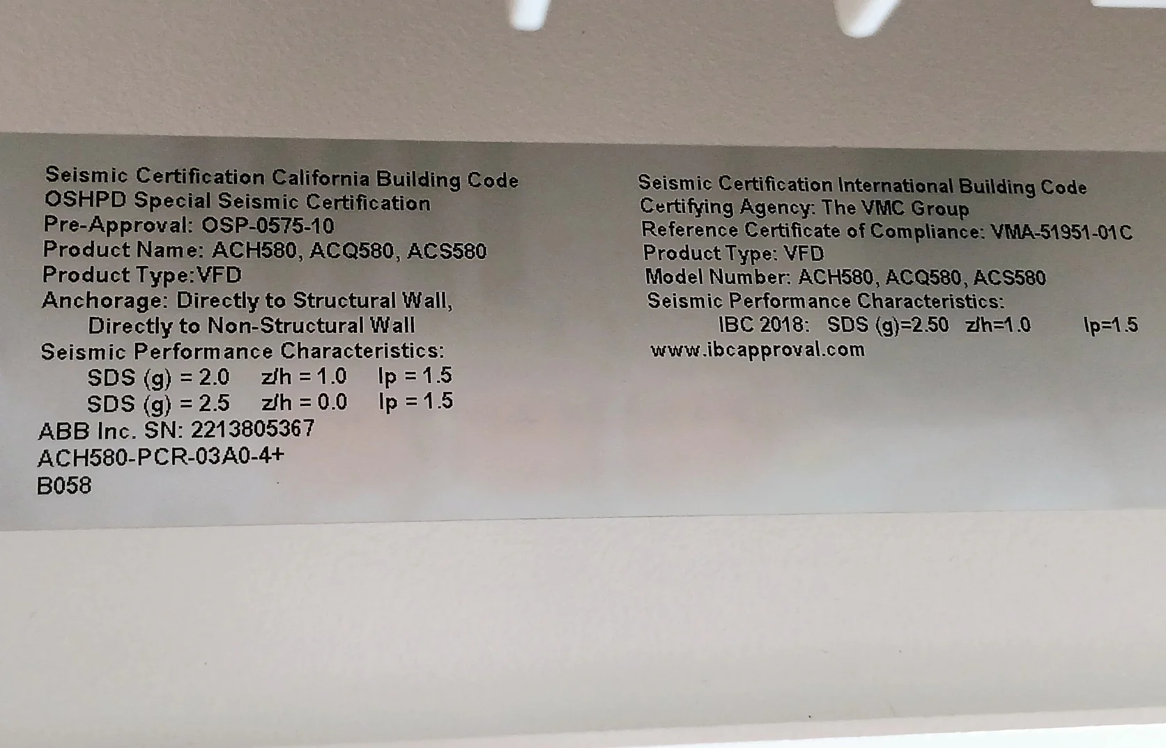 Abb Ach580-pcr-03A0-4+B058 Variable Frequency Drive (Vfd) 440-480Vac 3A - Image 14