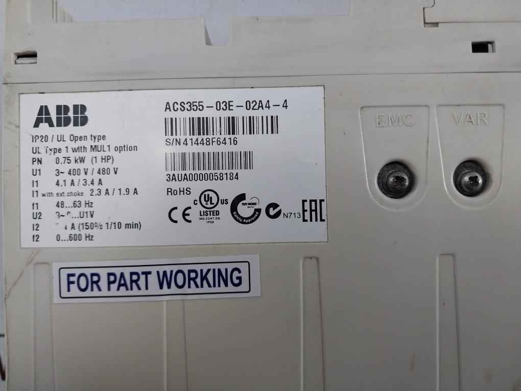Abb Acs355-03e-02a4-4 Frequency Inverter Ip20 400v/480v (Not Working) - Image 6