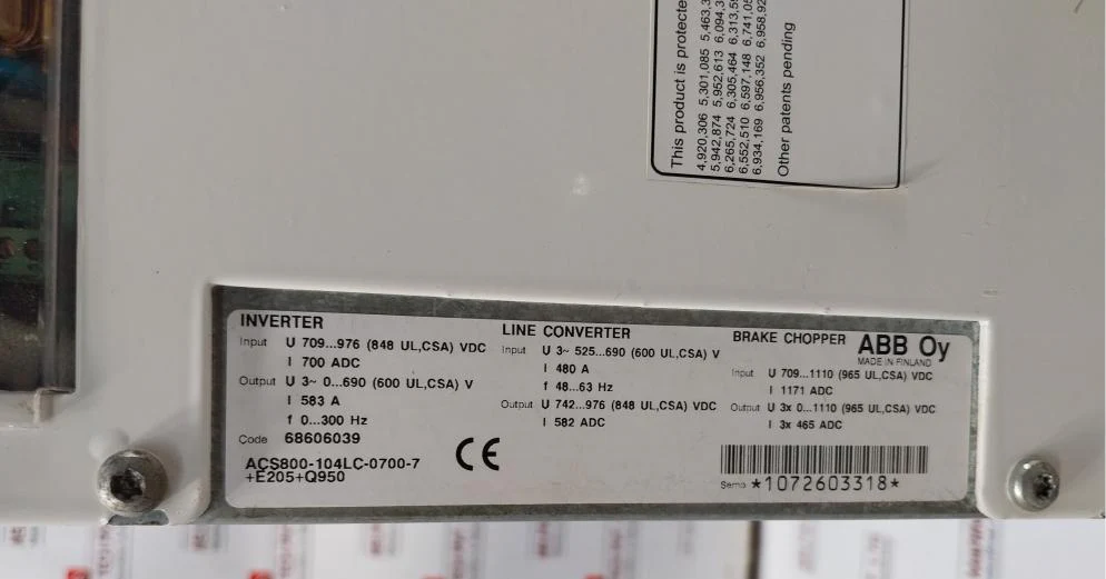 Abb Acs800-104Lc-0700-7+E205+Q950 Inverter Drive Module 709-1110V Dc 1171 A - Image 8