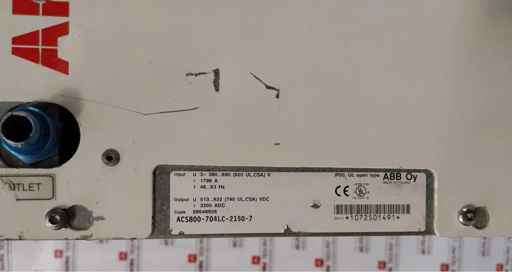 Abb Acs800-704Lc-2150-7 Drive Supply Unit 68648858 380-690V Ac 1796 A 48-63 Hz . - Image 6