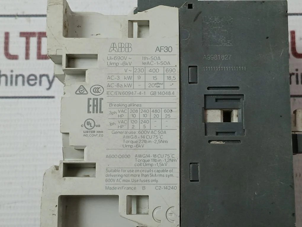 Abb Af30-30-00-13 Contactor 50A Uimp= 6Kv - Image 9