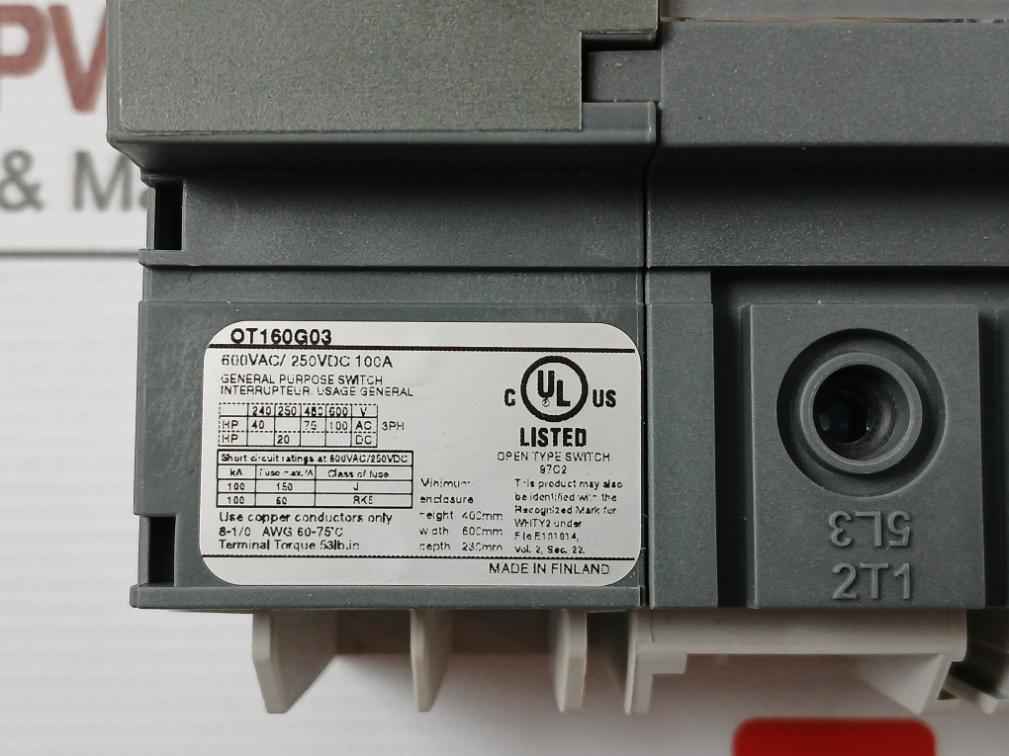 Abb Ot160G03 General Purpose Switch 50-60Hz - Image 15