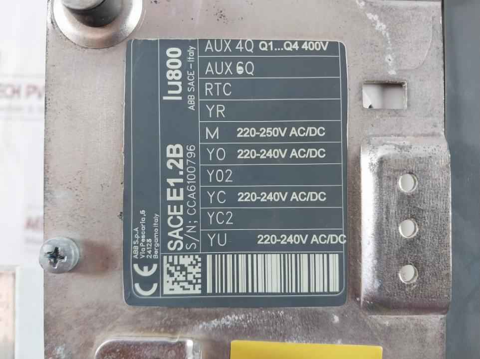 Abb Sace Emax 2 Low Voltage Circuit Breaker 220–250V Ac/Dc 800A ~50-60Hz - Image 16