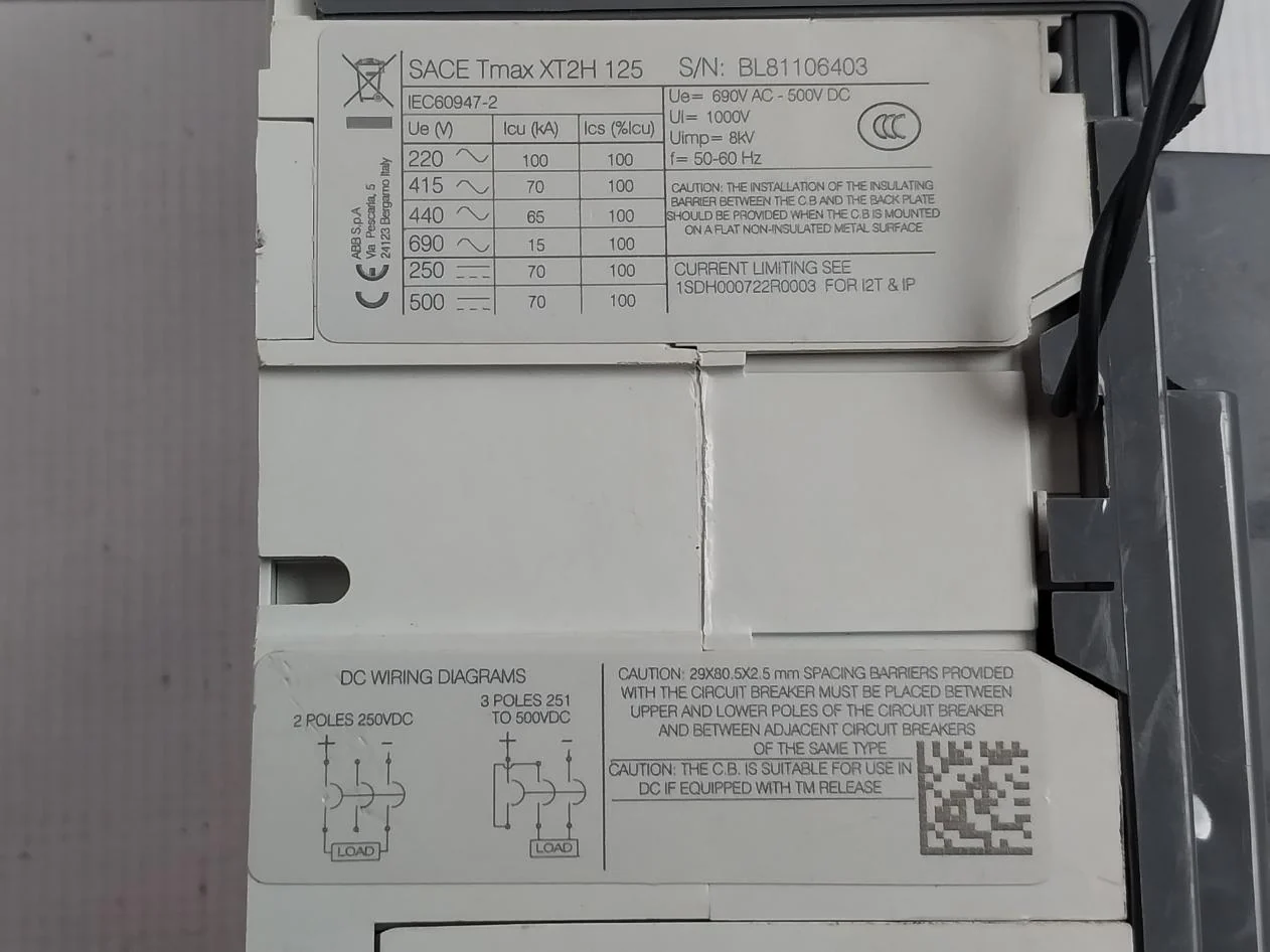 Abb Xt2H 125 Circuit Breaker Trip Unit Iec6094-2 8Hx0110306800000 - Image 6