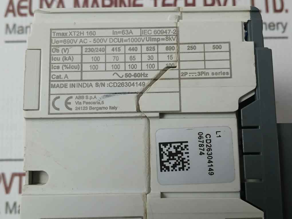Abb Xt2H 160 Sace Tmax Xt2H 160 Industrial Fixed Front Terminals Circuit  Breaker - Image 11