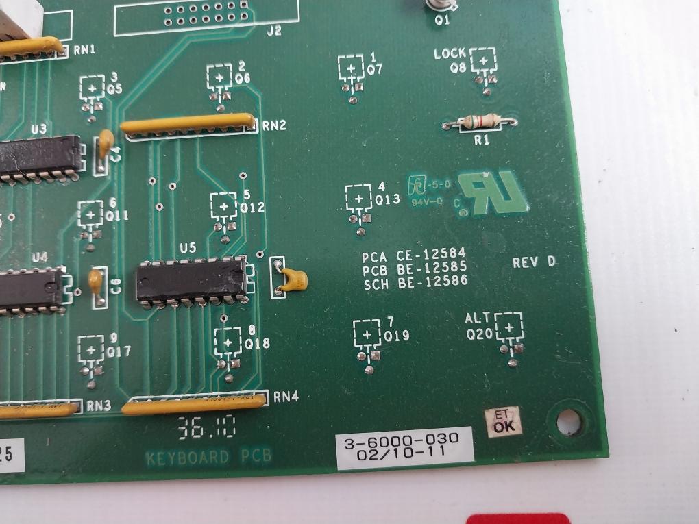 Advanced Systek 3-6000-030 Printed Circuit Board For Keyboard Rev. D - Image 5