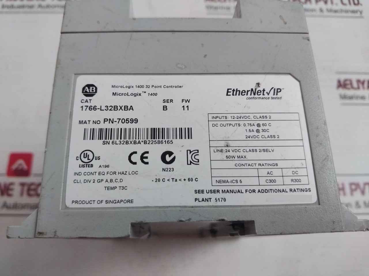 Allen-bradley 1766-l32Bxba Plc Point Controller Module Pn-70599 1.5A At 30C - Image 9