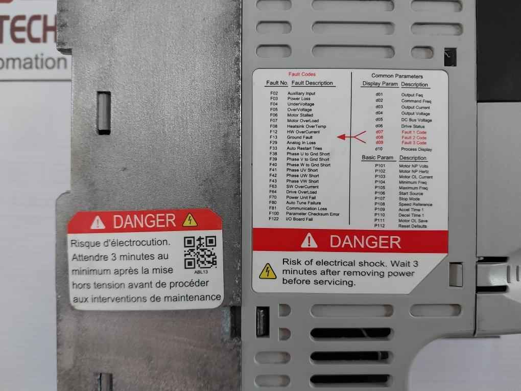 Allen-bradley 22F-a1P6N103 Powerflex 4M Ac Drive 0.2Kw/0.25Hp 200-240V 48-63 Hz - Image 8