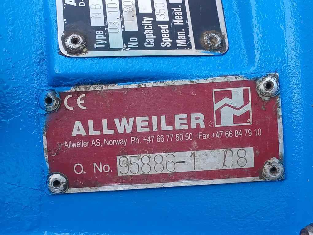 Allweiler Nb32-160 /0151 U3.1D-w3-me3-38/300 Centrifugal Process Pump 45M - Image 12