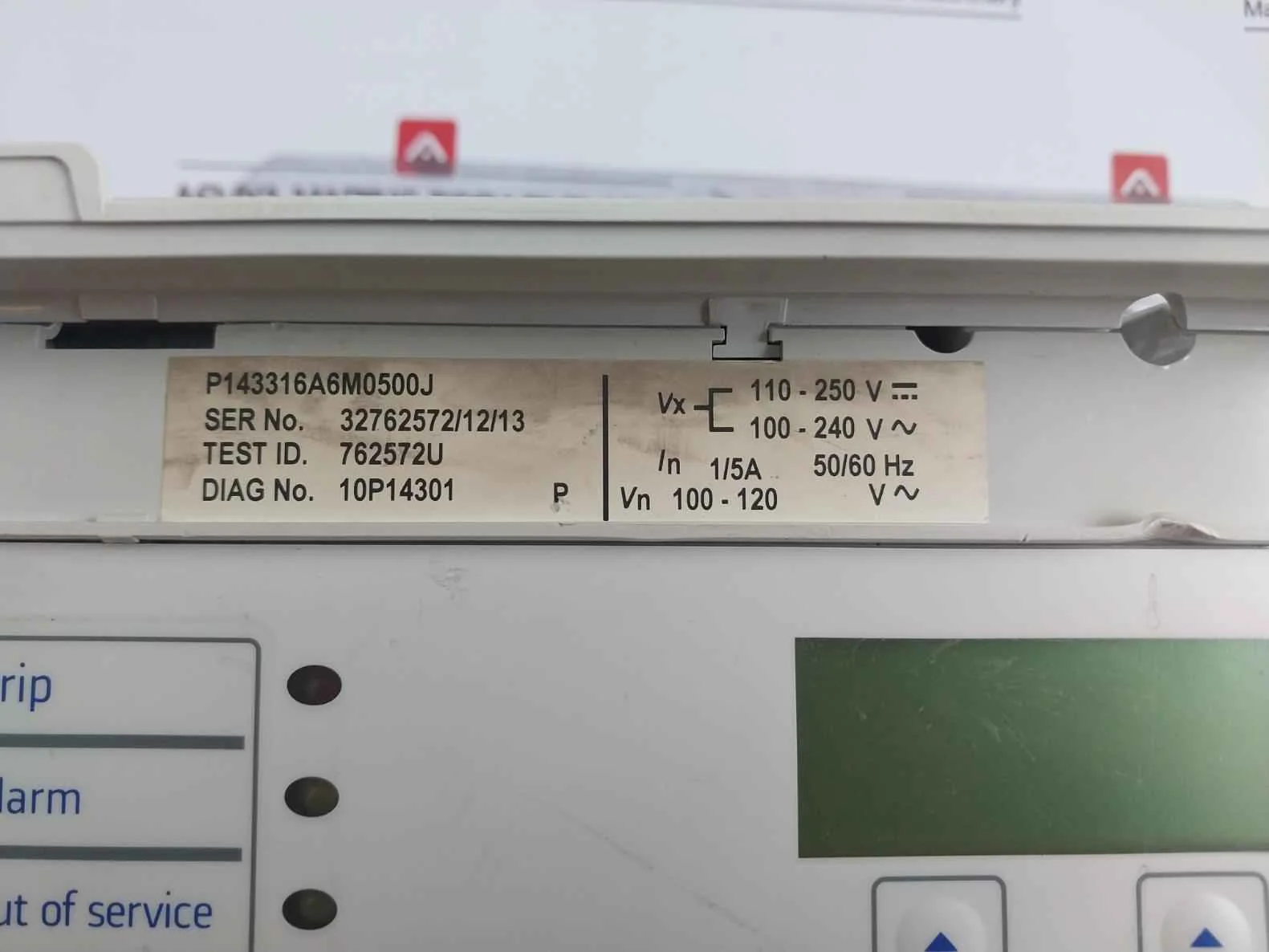 Alstom P143316A6M0500J Micom Feeder Protection Relay In 1/5A 50/60 Hz - Image 9