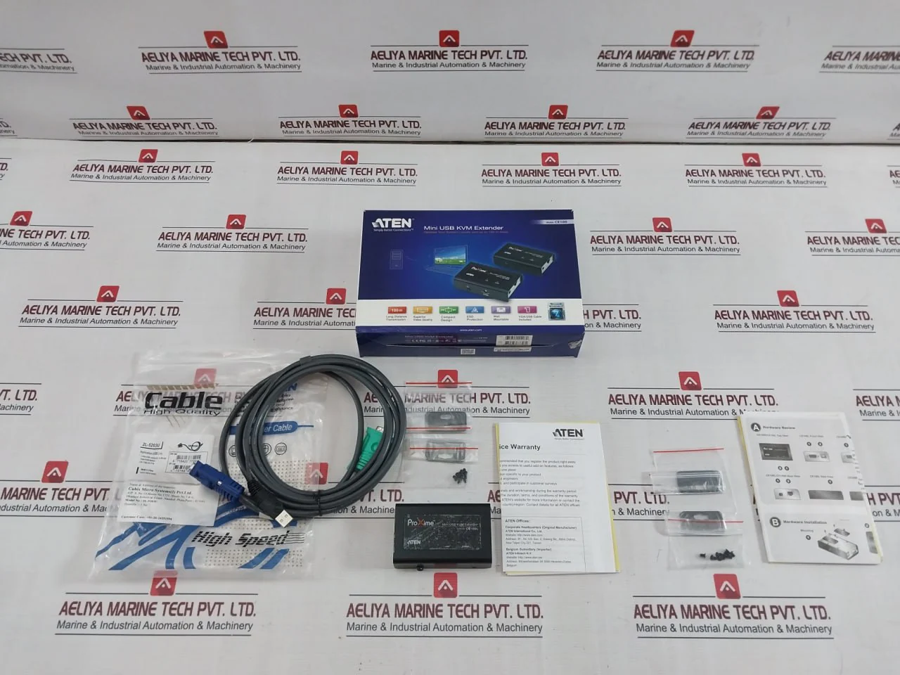 Aten Ce100L Mini Usb Kvm Extender Set With Cable & Kvm Switch Ce100 2L-5203U - Image 2