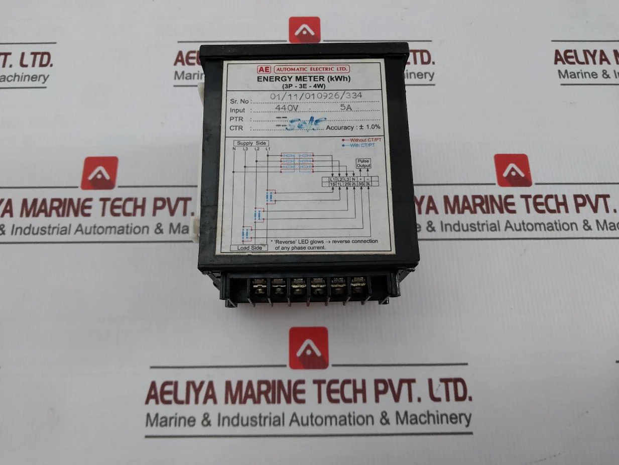 Automatic Electric 3P-3E-4W Energy Meter (Kwh) 440V 5A 50/5 A - Image 4