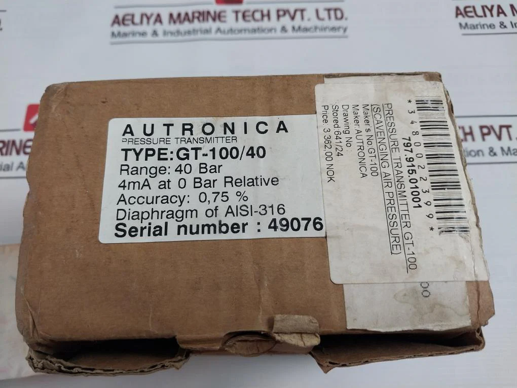 Autronica Gt-100/40 Bar Pressure Transmitter 4-20 Ma 2-wire Aisi-316 - Image 10