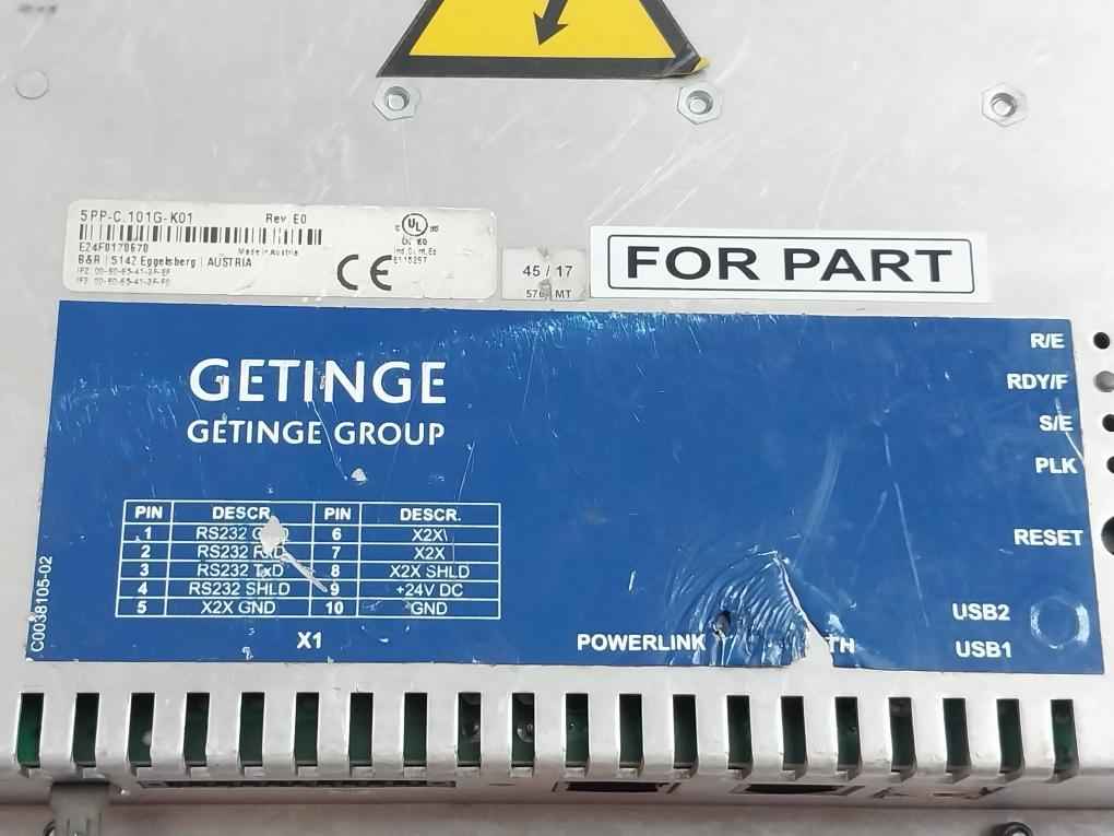 B&R 5Pp-c.101G-k01 Hmi Display Unit Rev E0 (Not Working) - Image 6