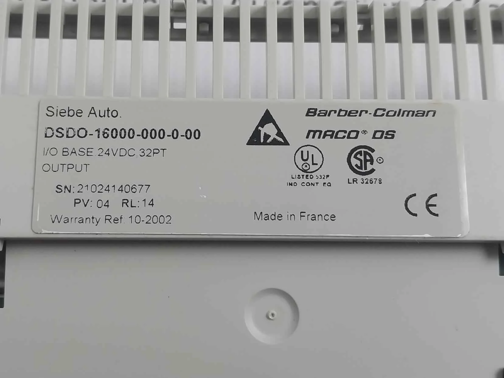 Barber-colman Dsdo-16000-000-0-00 I/O Base 24Vdc - Image 6