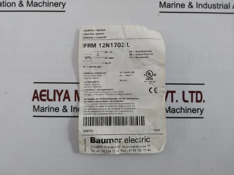 Baumer Electric Ifrm 12N1702/L Inductive Proximity Sensor 10-30Vdc 2 M Cable - Image 8