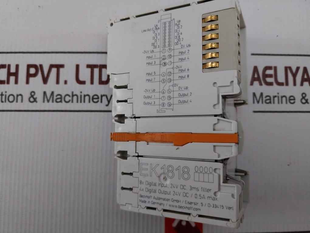 Beckhoff Ek1818 Ether Cat Coupler With Integrated Digital Inputs/output 24v Dc - Image 5