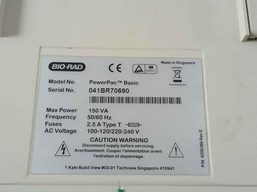 Bio-rad Powerpac Basic Power Supply Module 100-120/220-240v 50/60 Hz - Image 9