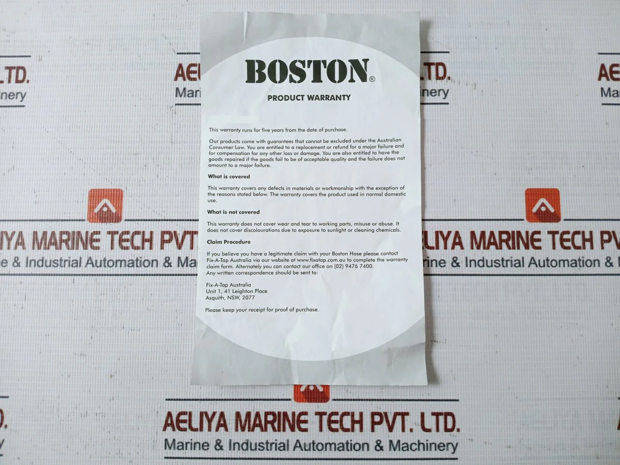 Boston Washing Machine And Dishwasher Inlet Hose 300 Psi, 90 Deg Max, 2 Meters - Image 4