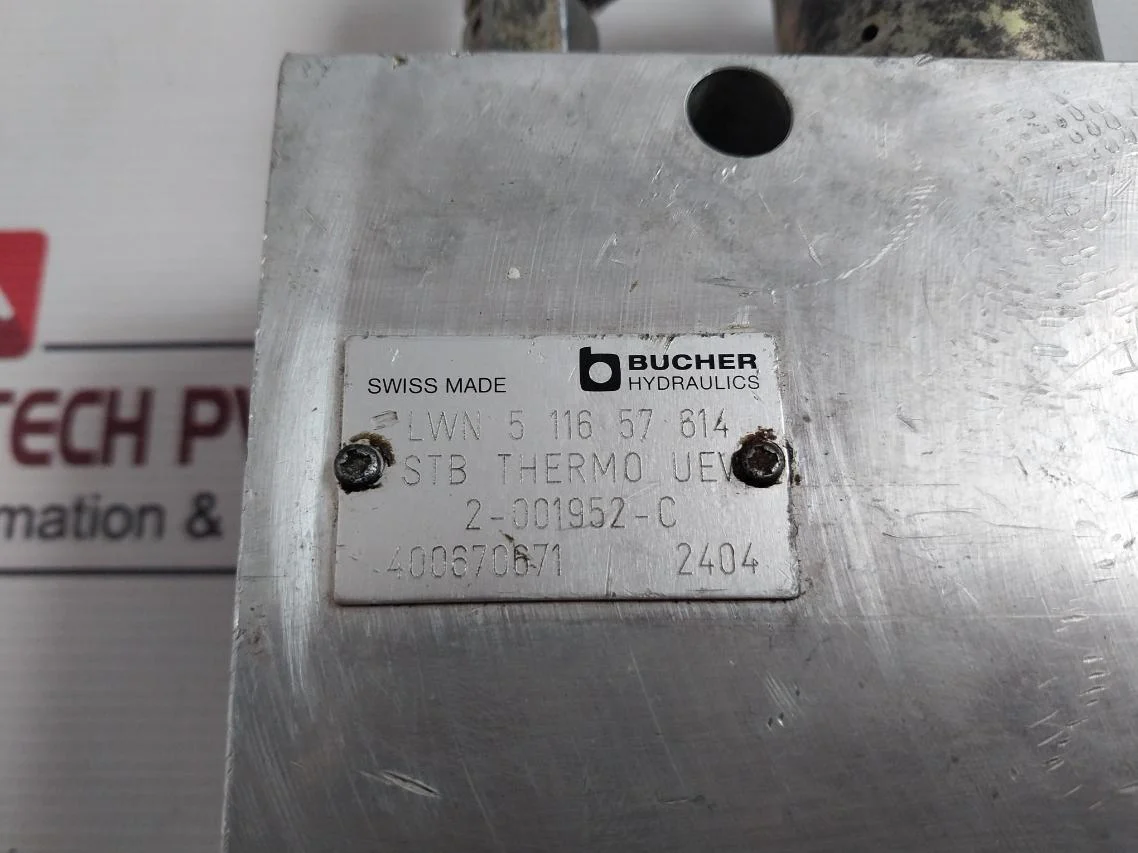 Bucher Hydraulics Lwn 5 116 57 614 Block Valve Stb Thermo Uev - Image 6