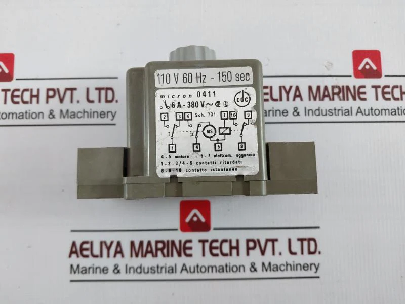 Cdc 0411 Timer Delay Relay Sch.731 0 To 2.5 Min 6A-380V~ 110V 60Hz-150 Sec - Image 5