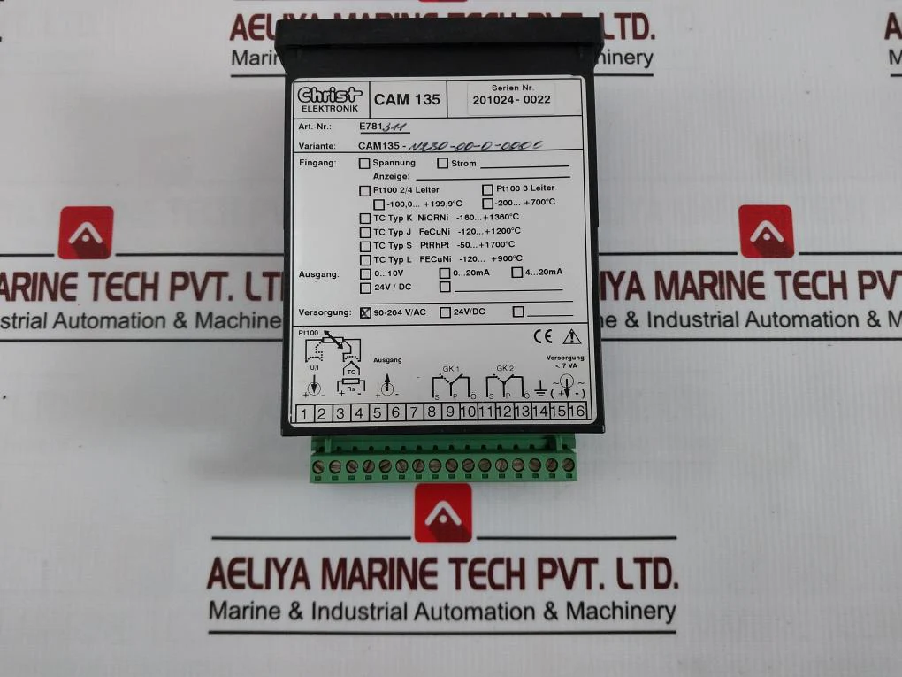Christ Elektronik Cam 135 Panel Meter E781311 90-264V/Ac Pt100 7Va - Image 4