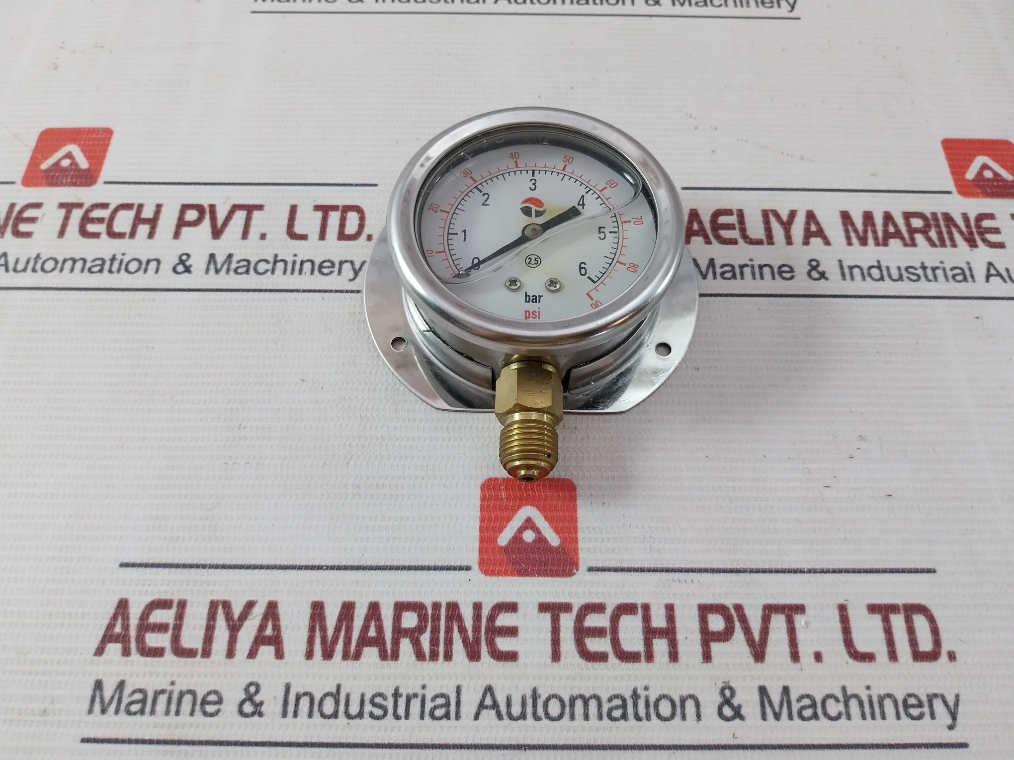 Cool Dynamic Ss-3072 Water Pressure Gauge 0-6 Bar 0-90 Psi - Image 2