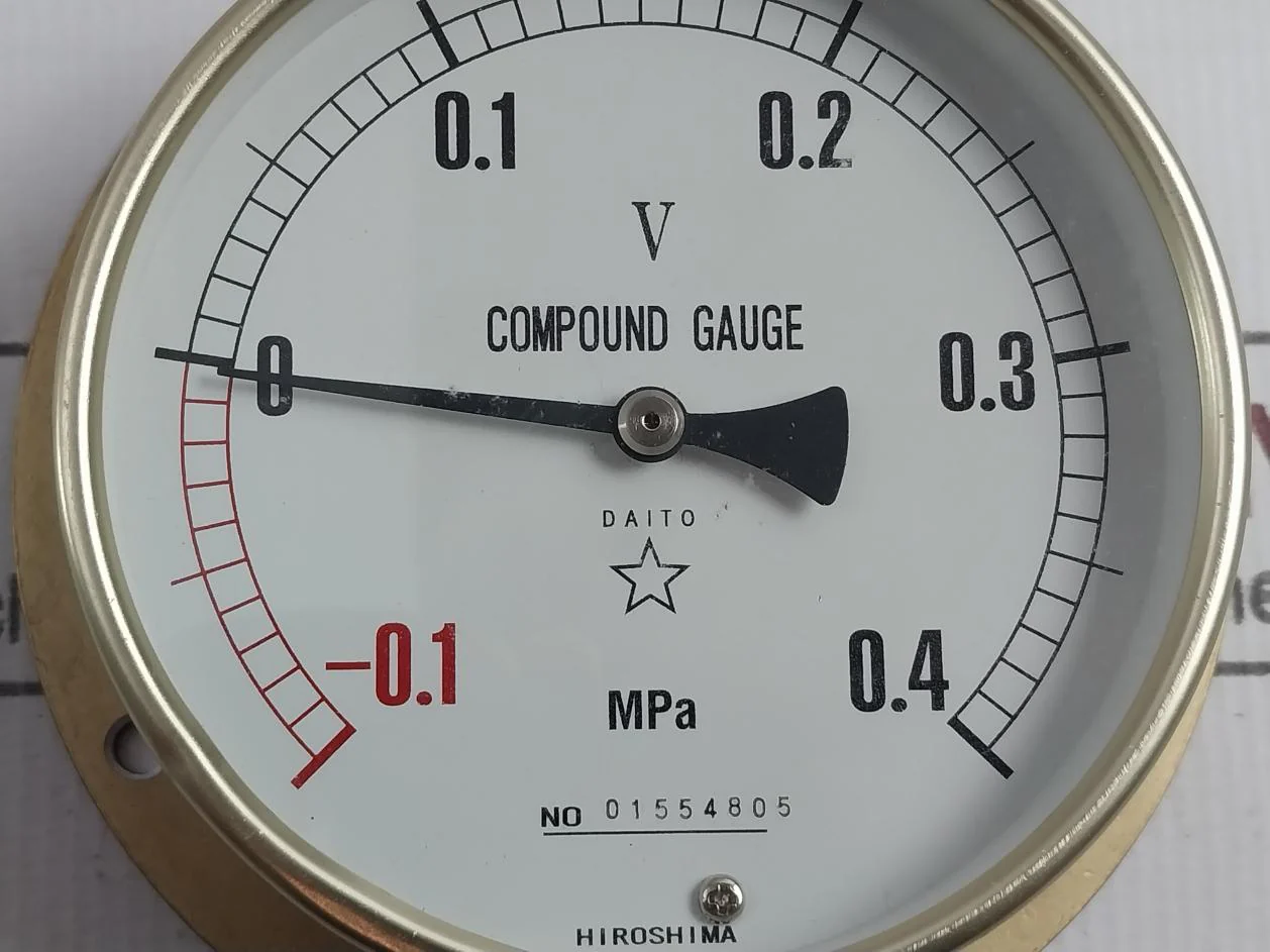 Daito Keiki Seisakusho Type Bs Compound Gauge 0.1-0.4 Mpa 100Mm - Image 4