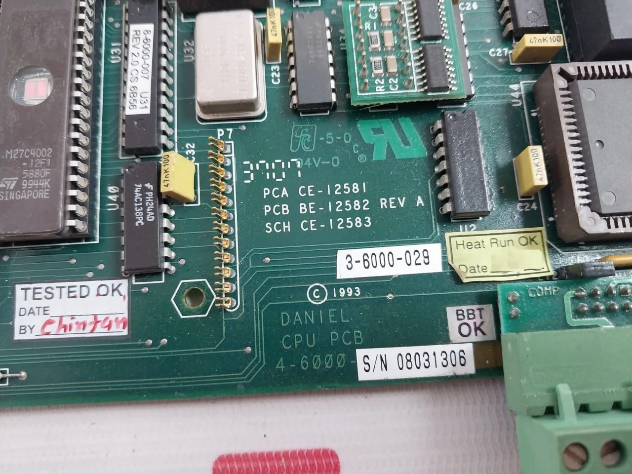 Daniel 3-6000-029 Printed Circuit Board For Cpu 94V-0 Rev.A Ae-19375 - Image 8