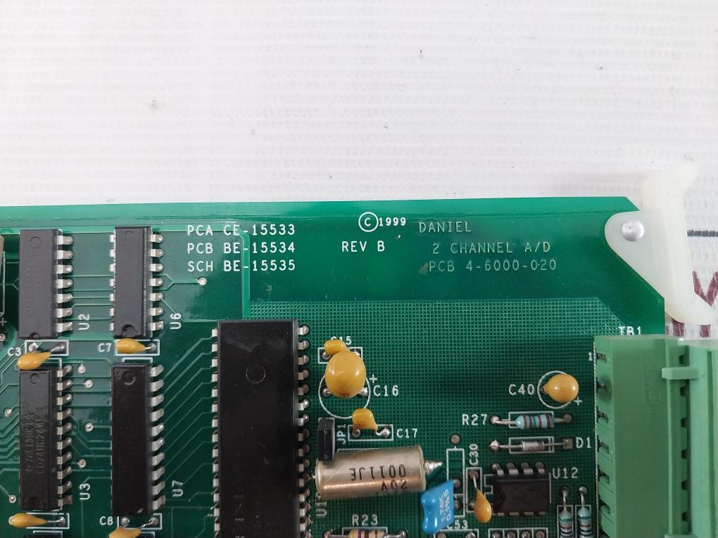 Daniel 4-6000-020 Channel Printed Circuit Board Pcb Be-15534 Rev:B - Image 5
