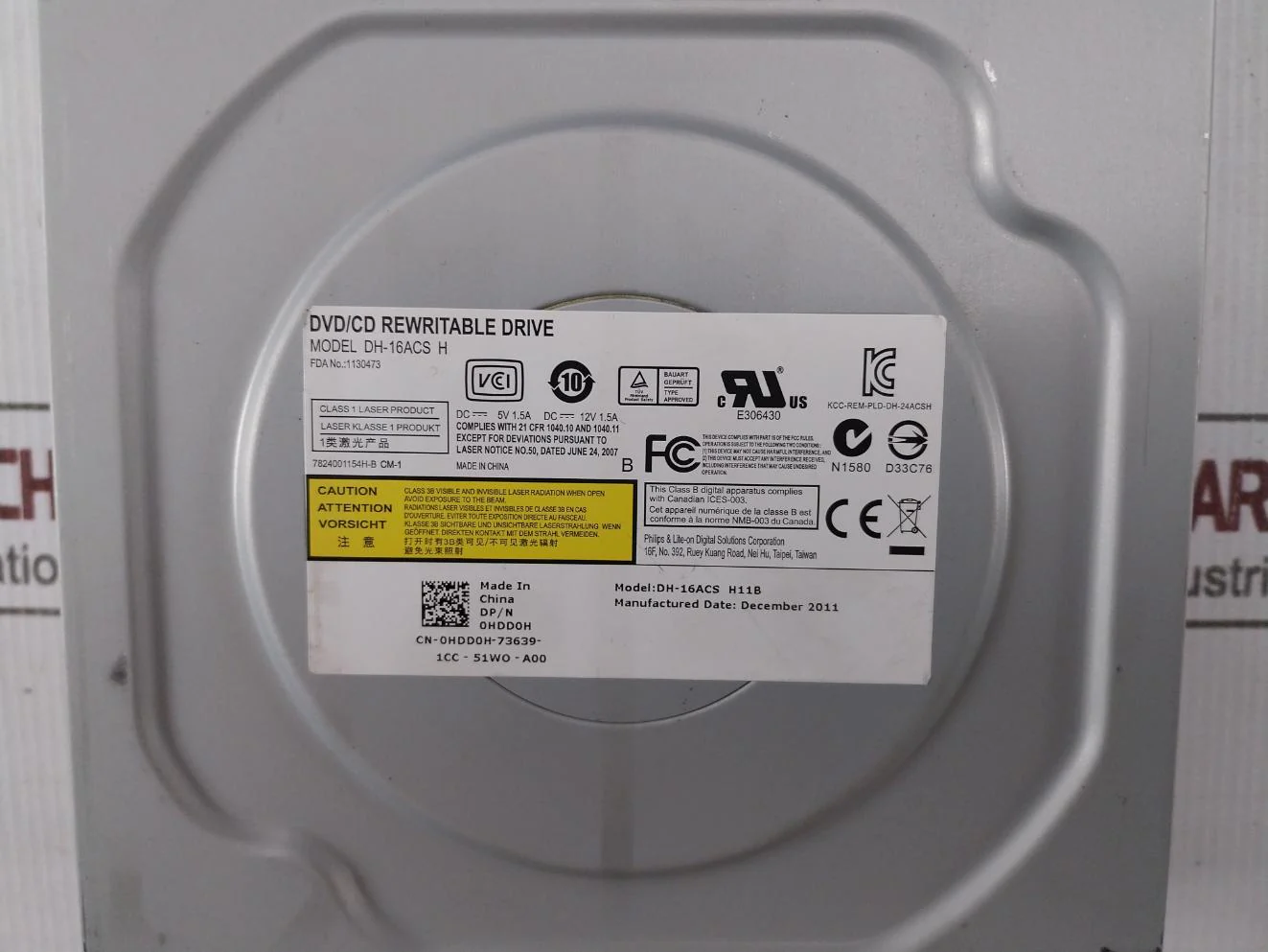 Dell Dh-16Acs H11B Dvd/Cd Rewritable Optical Drive - Image 5