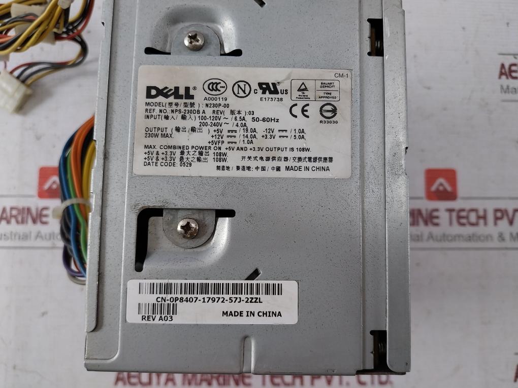 Dell N230P-00 Switching Power Supply Nps-230Db A Rev:03 100-120V/6.5A, 50-60Hz - Image 10