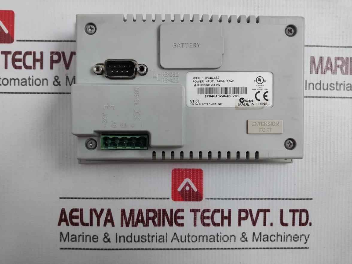 Delta Electronics Tp04g-as2 Hmi Terminal Panel 24vdc 3.5w V1.08 - Image 6