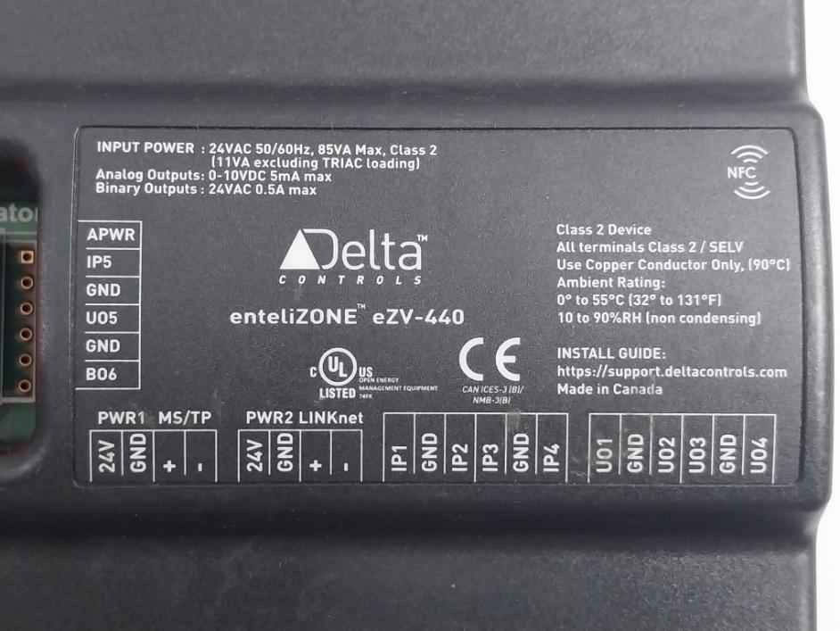 Delta Ezv-440 Programmable Vav Controller 24vac/50-60hz - Image 9
