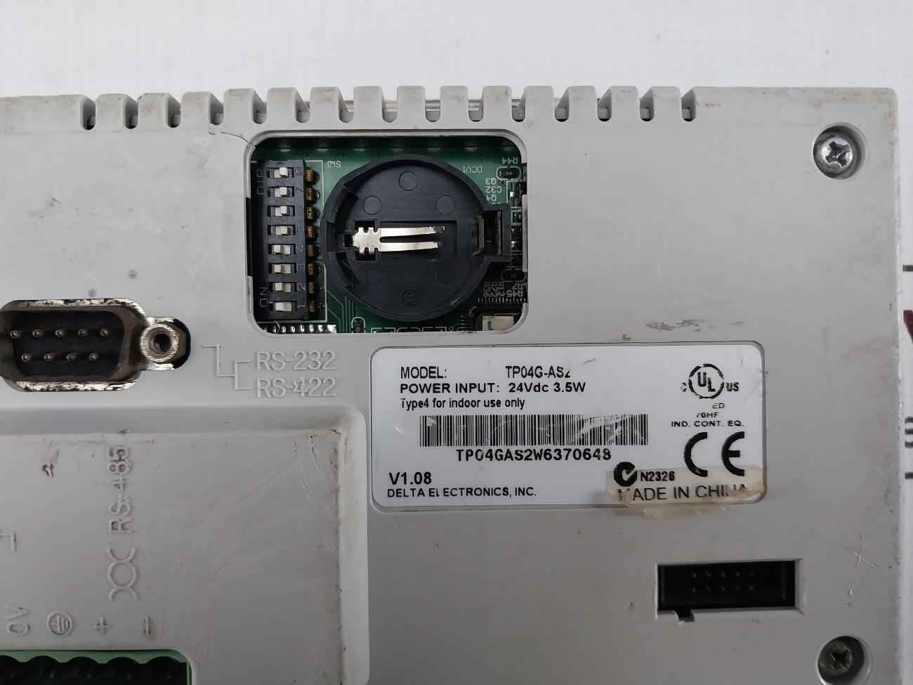 Delta Tp04g-as2 Terminal Panel Tp04 V1.08 24vdc (not Working) - Image 6