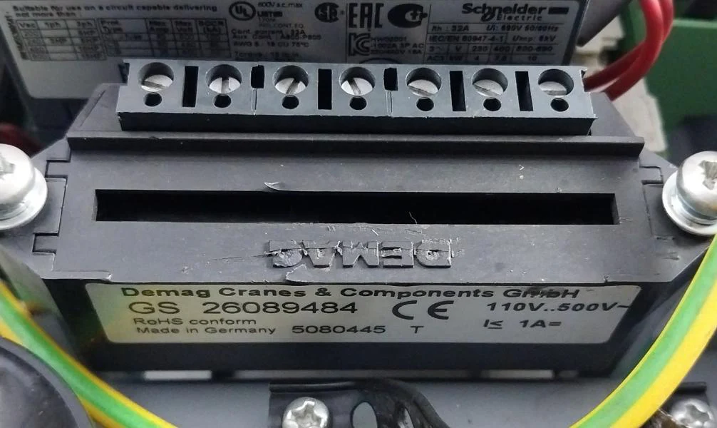 Demag 71946945-05.500 Electrical Control Panel 25A/250Vac - Image 6