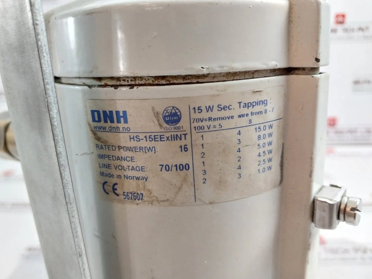 Dnh Hs-15Eexiin(T) Horn Loudspeaker 15W 70/100V 150-20000Hz Ip67 - Image 8