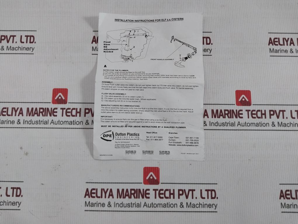 Dpe Supa Flush Outlet Valve Set - Image 7