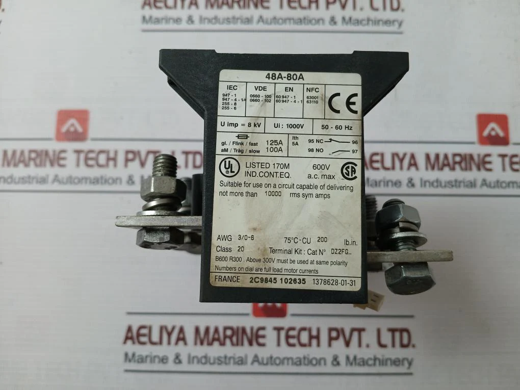Dz2Fg 48A-80A Overload Relay Base 8Kv 1000V 50-60 Hz B600 R300 Iec 947-1/947-4-1 - Image 5