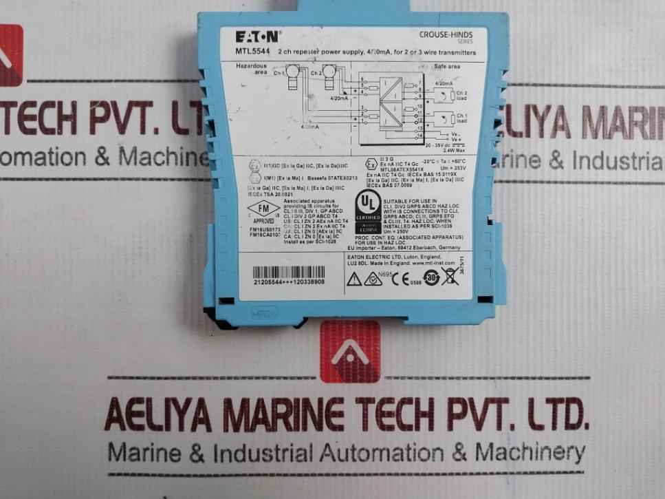 Eaton Mtl5544 2 Ch Repeater Power Supply 4/20Ma 20-35V Dc 2.4W Max - Image 6