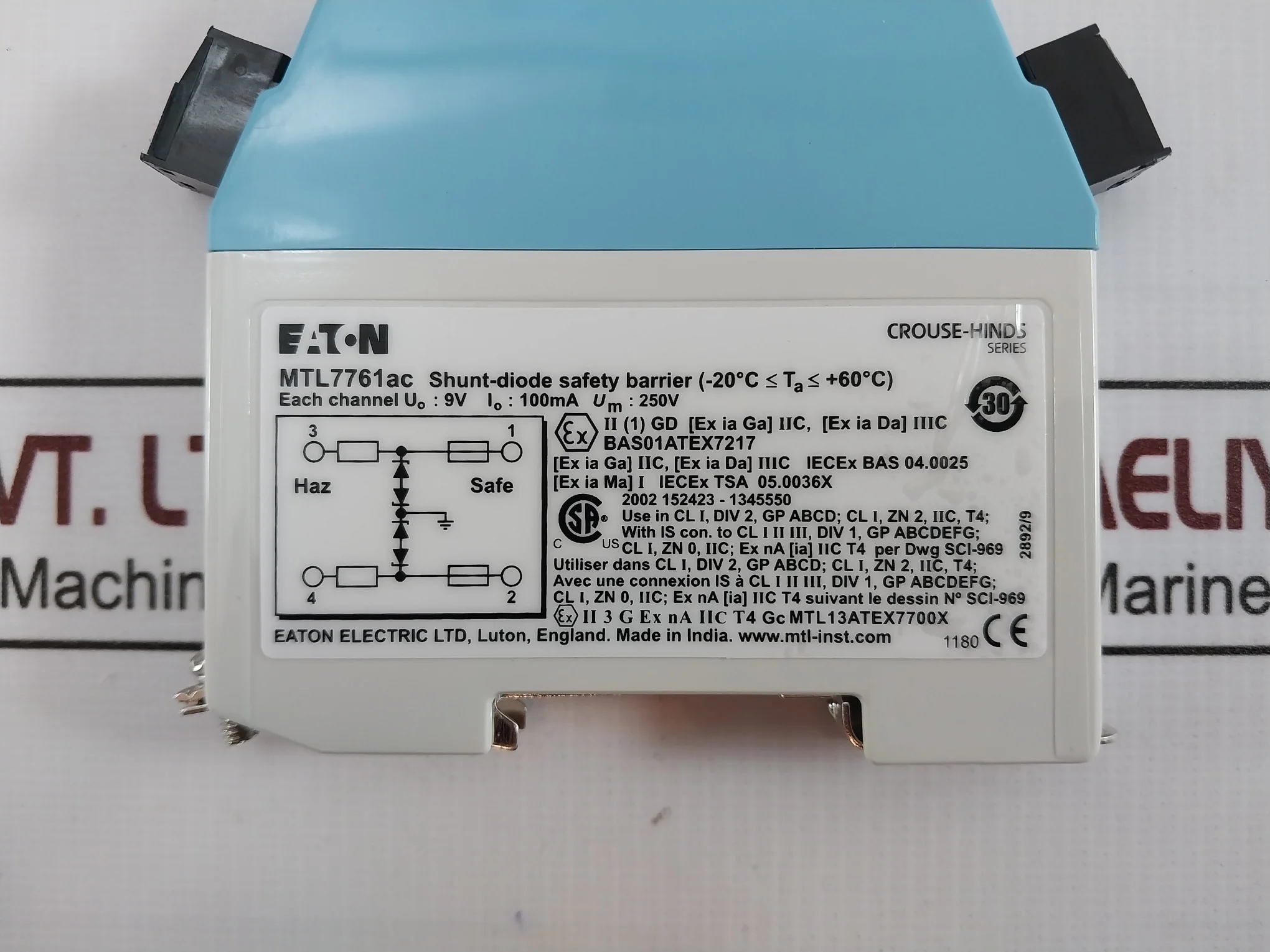 Eaton Mtl7761Ac Crouse-hinds Series Shunt-diode Safety Barrier 100 Ma 250V/120V - Image 6
