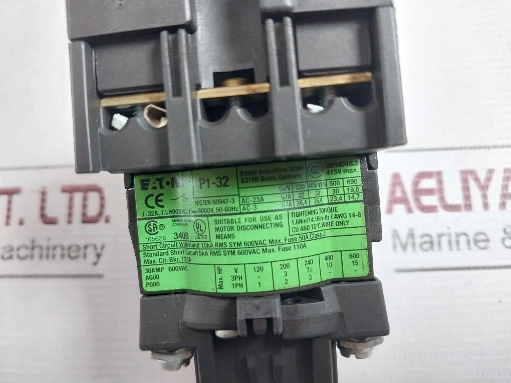 Eaton P1-32 Rotary Disconnect Switch 690Vac 6000V, 50-60Hz Gb14048.3 Ac-3 - Image 8