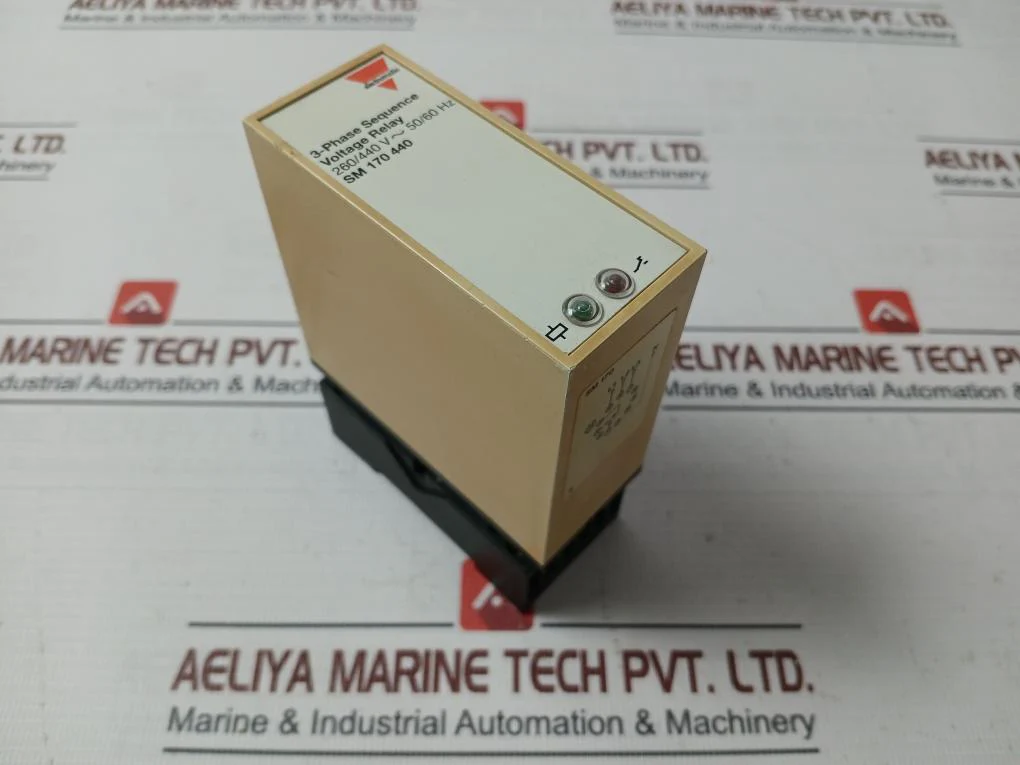 Electromatic Sm 170 440 3-phase Sequence Voltage Relay W/ Base 50/60Hz 047394 - Image 2