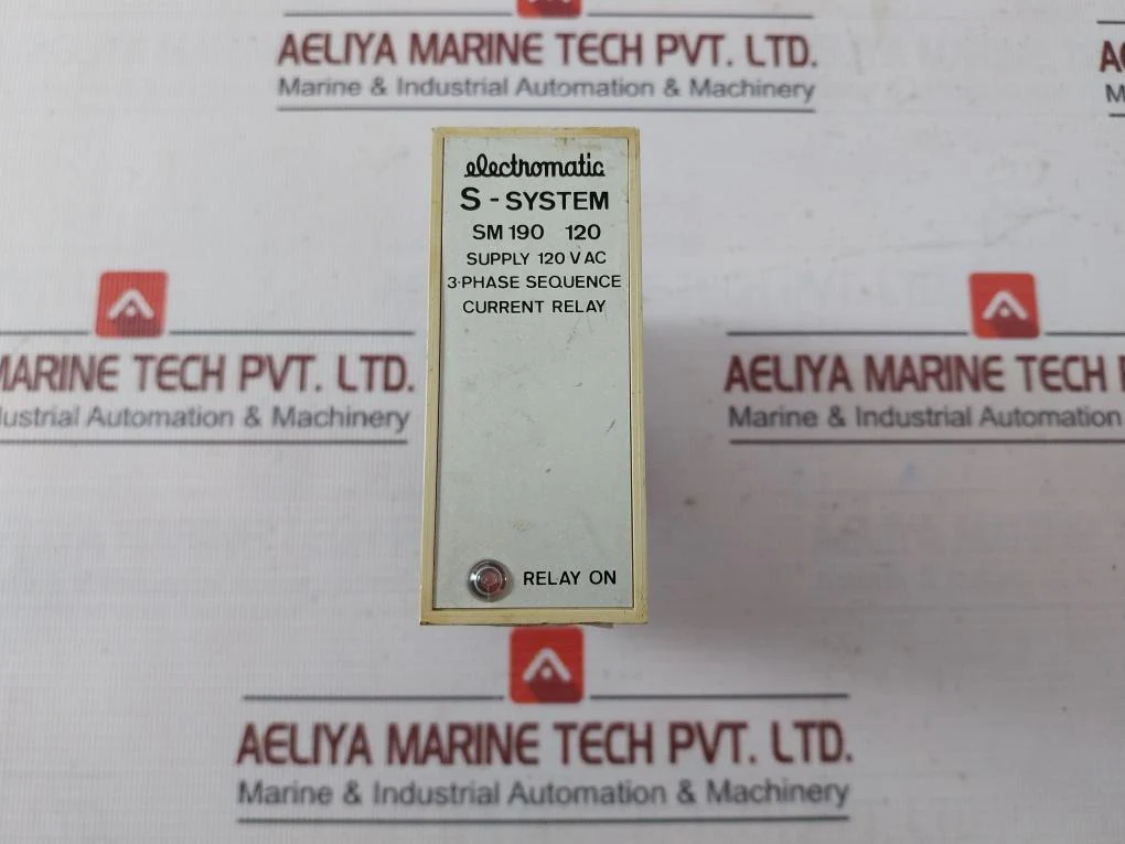 Electromatic Sm 190 120 S- System 3-phase Sequence Current Relay 120Vac 45–65Hz - Image 2